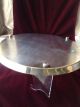 Vintage Hemsleys Silver Plated Footed Tray Large,  Round Made In England Platters & Trays photo 9