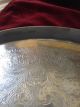 Vintage Hemsleys Silver Plated Footed Tray Large,  Round Made In England Platters & Trays photo 11
