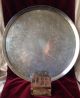 Vintage Hemsleys Silver Plated Footed Tray Large,  Round Made In England Platters & Trays photo 1