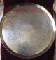 Vintage Hemsleys Silver Plated Footed Tray Large,  Round Made In England Platters & Trays photo 3