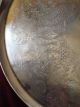 Vintage Hemsleys Silver Plated Footed Tray Large,  Round Made In England Platters & Trays photo 7