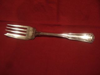 Vtg 1835 R.  Wallace Silverplate Cold Meat Serving Fork Laurel Pattern 1900 - 1940 photo