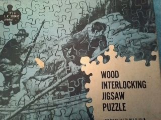 Vintage J.  K.  Straus Wood Jigsaw Puzzle (the Recital) photo