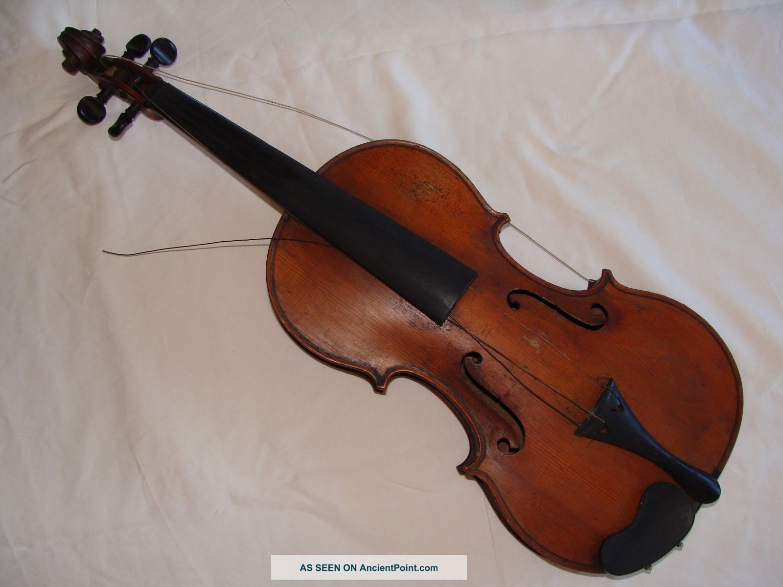Antique 1891 Francois Barzoni 4/4 Violin W/ Case & Bow String photo