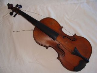 Antique 1891 Francois Barzoni 4/4 Violin W/ Case & Bow photo