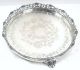 Salver Engraved Three Feet Solid Silver Platters & Trays photo 1