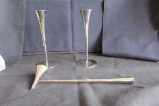 Mid Century Modern Vig Solingen Germany Chrome Candle Holders / Snuffer Eames photo