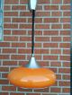 304.  Vintage Ufo Lamp About 1970 - Orange - Plastic - Pop Art Design Mid-Century Modernism photo 1
