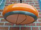 304.  Vintage Ufo Lamp About 1970 - Orange - Plastic - Pop Art Design Mid-Century Modernism photo 3