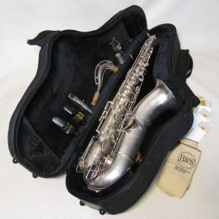 King By H.  N White Antique Silver Tenor Sax Saxophone Ser.  81918 1920 ' S Pat.  Pendin photo