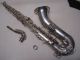 King By H.  N White Antique Silver Tenor Sax Saxophone Ser.  81918 1920 ' S Pat.  Pendin Wind photo 1