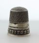 Antique Stern Brothers Sterling Silver Sewing Thimble - Size 7 Thimbles photo 2