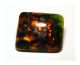 Antique Leo Popper Square Glass Erupting Volcano Button W Key Shank Buttons photo 3