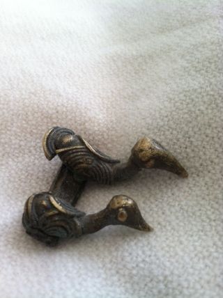 Antique African Brass (gold Weight) Birds - Ghana photo