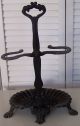 Antique Royal Ornate Hand Towel Holder Stand Painted Cast Metal Perfect Hearth Ware photo 4
