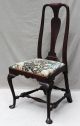 Authentic Antique 18thc American Boston Queen Anne Pad Foot Walnut Side Chair Pre-1800 photo 1