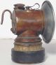 Early 1900 ' S Justrite Carbide Lamp For Miner ' S Hat With Patina Mining photo 2