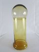 Vintage Amber Art Deco Glass Apothecary Bottle Jar W/ball Shape Lid Bottles & Jars photo 4