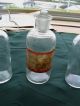 6 Vintage Medical,  Pharmacy Apothecary Jars  With Stoppers Bottles & Jars photo 2