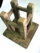 Very Rare Child ' S Stool / Tablewith Brass Decoration On All Corners. 1800-1899 photo 10