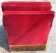 Red Mohair Club Chair Gold & Red Rope Fringe 1930s 1900-1950 photo 3