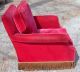 Red Mohair Club Chair Gold & Red Rope Fringe 1930s 1900-1950 photo 5