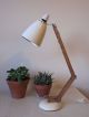 Vintage White Conran Maclamp 20th Century Desk Lamp With Wooden Arms 20th Century photo 1
