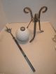 1800 ' S Antique Kretzer Lightning Rod Ball Milk Glass With Quilt Pattern Weathervanes & Lightning Rods photo 2