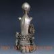 Chinese Silver Copper Handwork Carved Thin Old Man Statue Other Antique Chinese Statues photo 6