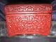 Antique Vintage Chinese Carved Cinnabar Box Men Trees Mountains Flowers &,  China Boxes photo 4
