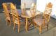 Vtg ' 64 Drexel Esperanto Refectory Trestle Dining Table & Six Ladderback Chairs Post-1950 photo 2