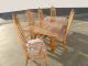 Vtg ' 64 Drexel Esperanto Refectory Trestle Dining Table & Six Ladderback Chairs Post-1950 photo 3