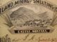 1892 Cumberland Mining & Smelting Company Castle Montana Stock Certificate Gold Mining photo 5