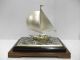 The Sailboat Of Silver Of Japan.  120g/ 4.  25oz.  A Japanese Antique. Other Antique Sterling Silver photo 1