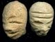 Pre - Columbian 2 Aztec Zolapan Clay Figure Heads,  Ca; 800 - 1400 Ad The Americas photo 1