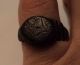 Rare Authentic Antique Roman Bronze Ring; Size 7 1/2 Us,  P Uk; 7.  4 Gr; Uk Find Roman photo 8