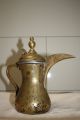 Antique Islamic Dallah Coffee Pot Arabic Oman Bedouin 2 Hallmark Old Brass Islamic photo 9