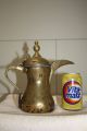 Antique Islamic Dallah Coffee Pot Arabic Oman Bedouin 2 Hallmark Old Brass Islamic photo 3