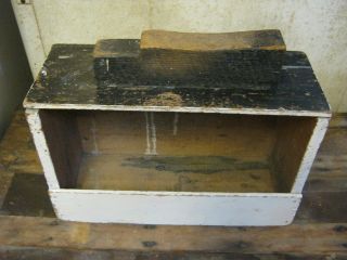 Primitive Antique Handmade Wood Shoeshine Box Made Out Of Crate Wv Norfolk photo