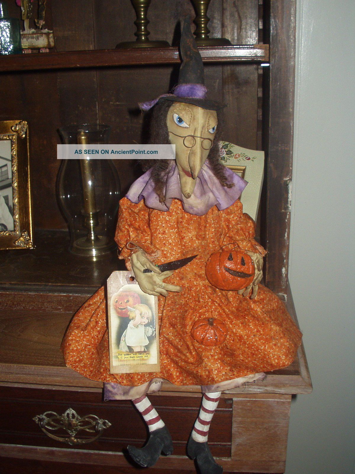 Primitive Witch Carving A Halloween Pumpkin Primitives photo