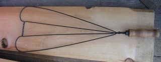 2 Antique Reproduction Rug Beaters,  1 Large And 1 Small photo