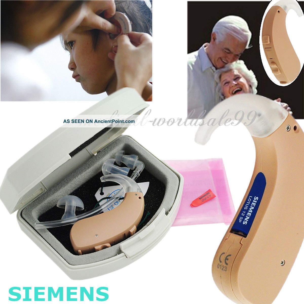 A,  Digital Siemens Lotus 12sp Bte Hearing Aid For Deaf & Dumb Deaf - Aid Audiphones Hearth Ware photo