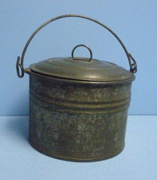 Vintage Childs Lunch Pail Or Salesman Sample Tin photo