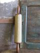 Early Antique One Piece Rolling Pin Surface Muslin Sleeve Primitives photo 1