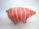 Antique Piggy Bank Painted,  Tole / Iron Pig Primitives photo 3