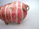 Antique Piggy Bank Painted,  Tole / Iron Pig Primitives photo 7