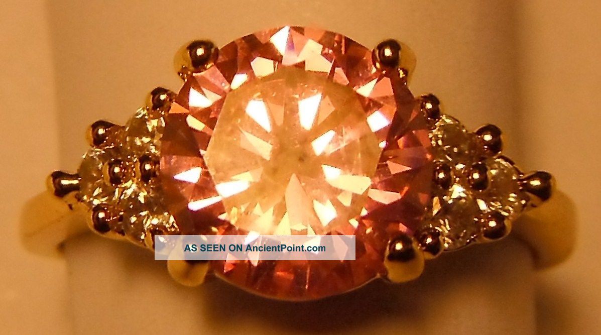 Ladies Ring Car Boot Find,  18k Yellow Gold Gp, British photo