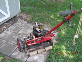 Antique Reel Powered Lawn Mower photo