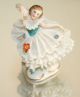 Antique German Porcelain Miniature Dresden Lace Ballet Dancer Figurine,  1920 ' S Figurines photo 1