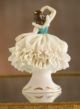 Antique German Porcelain Miniature Dresden Lace Ballet Dancer Figurine,  1920 ' S Figurines photo 2